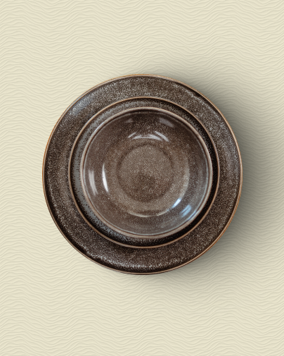 Steingut Geschirrset